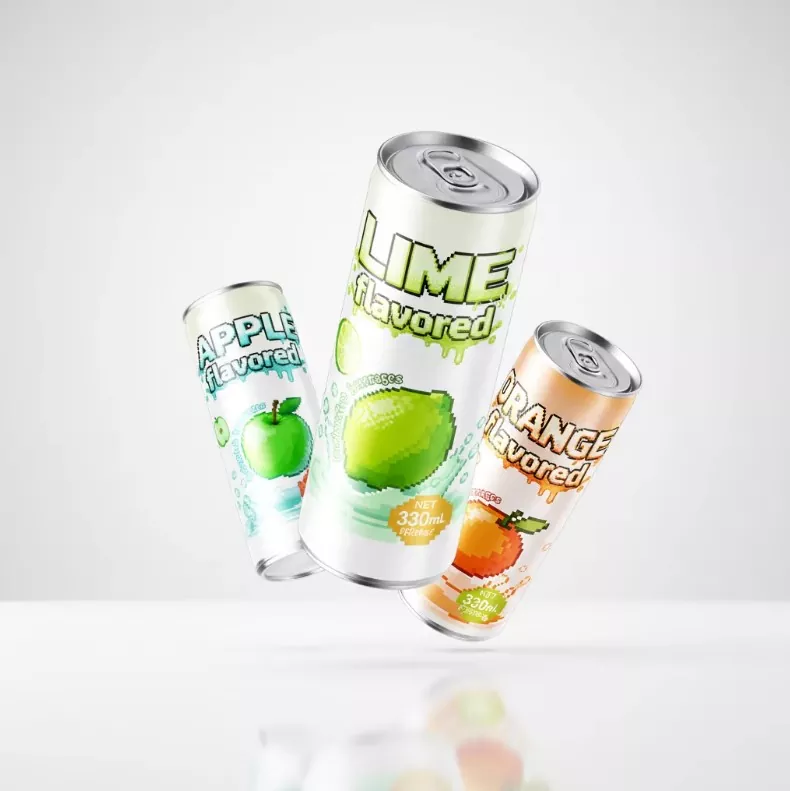 Custom Printed Aluminum Beverage Can with 202 Lid