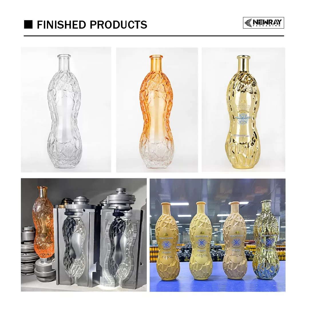 Co-Packer Filling Compatible Unique Shape Glass Bottle